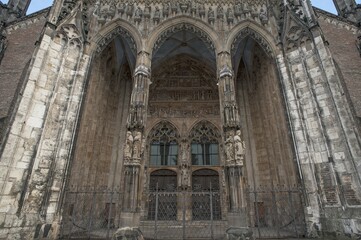 Gothic portal, west portal of Ulm Minster, Ulm Baden-Württemberg, Germany, Europe
