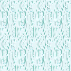 Pattern with blue water bubbles.Vector seamless pattern with water bubbles on a blue background.