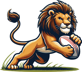lion playing rugby