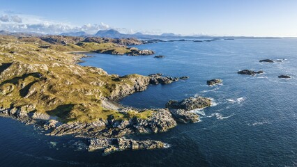 Rugged coastline along the North Coast 500, Northwest Highlands, Scotland, United Kingdom, Europe