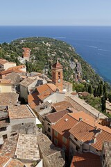 Roofs of the old town, Roquebrune, Cote d'Azur, France, Europe