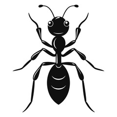 ant silhouette icon illustration 