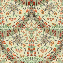 Romanian embroidery seamless pattern vector design