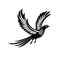 Vector Design of a Flying Pheasant - Vector Illustrator Artwork