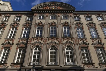 Preysing-Palais, Rococo Palais, built 1723-1728, Old Town, Munich, Upper Bavaria, Bavaria, Germany, Europe