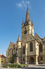 Obraz premium Lutheran Cathedral, Sibiu, Romania, Europe