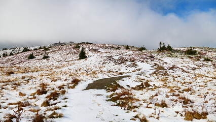 Hochwechsel mit leichter Schneedecke