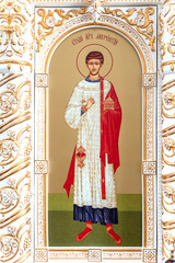 Icon of Saint Lawrence in a Russian Orthodox Church