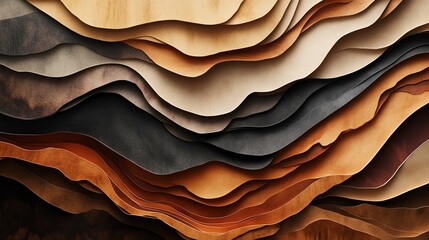 Obraz premium Layered textures of wood in various shades, creating a striking visual effect.