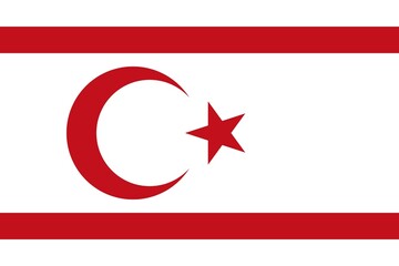 Fototapeta premium Flag of North Cyprus, Turkish Republic of Cyprus