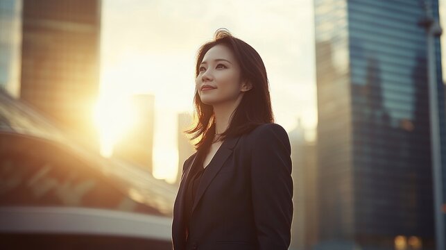 Businesswoman Standing in the City