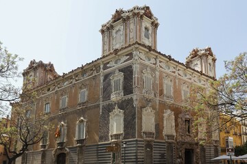 Fototapeta premium Historic rococo-style city palace, Palau del Marqués de Dosaigües, Ciutat Vella, Old Town, Valencia, Spain, Europe