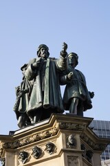 Johannes Gutenberg Monument, Roßmarkt, Frankfurt am Main, Hesse, Germany, Europe