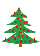 Naive illustration, children's drawing, Christmas, Christmas tree, Austria, Europe