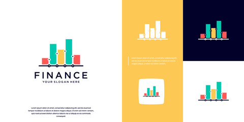 digital financial growth chart, visual information, vector graphic design.