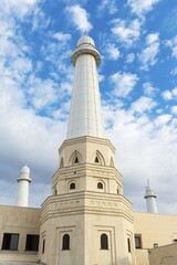 Obraz premium Minarett, Sheikh Khalifa al Nahyan Mosque, Shymkent, South Region, Kazakhstan, Asia