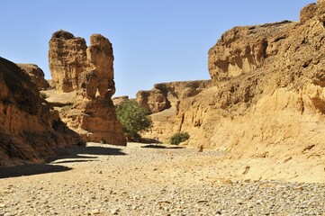 Bizarre rock formation in the Sesriem Canyon, Namib Desert, Namib-Naukluft National Park, Namibia,...
