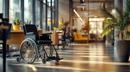 Obraz premium Wheelchair in Modern Office