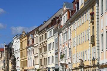Row of houses, Upper Market, historic centre, Görlitz, Upper Lusatia, Saxony, Germany, Europe