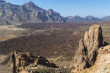 Roques de Garcia mountainscape, Teide National Park, Tenerife, Canary Islands, Spain, Europe