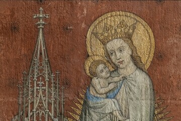 Madonna with Christ Child, Bebenhausen Cistercian Monastery, T&uuml;bingen, Baden-W&uuml;rttemberg, Germany, Europe