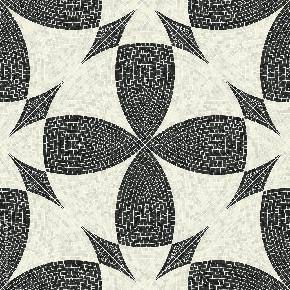 Poster mosaic tiles, repeating pattern. vector template