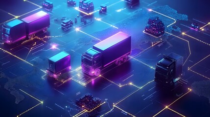 Isometric global logistics network showcases fast delivery, online shopping, secure money transfers, and protection for internet payments, emphasizing global connectivity