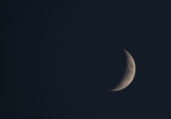 Naklejka premium Increasing moon, crescent moon, seen from the European hemisphere, Germany, Europe