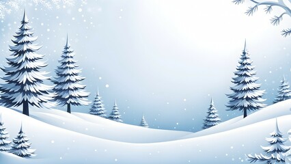 Fototapeta premium Abstract illustration of a white Christmas card with delicate hand-drawn illustrations, empty space for text, AI generated
