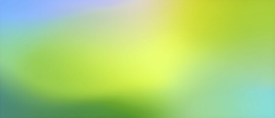 Abstract gradient blur with shades of green, yellow and blue, creating a smooth and calming atmosphere, AI generated
