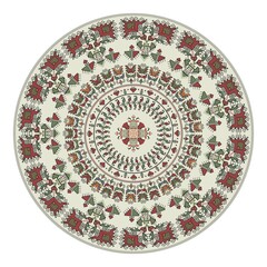 Fototapeta premium Traditional Bulgarian embroidery design element over white background