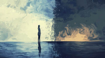 A comparison of chronic sadness and depression, highlighting the importance of recognizing long-term emotional distress.