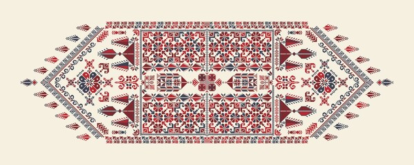 Tatreez, decorative Palestinian embroidery symbol