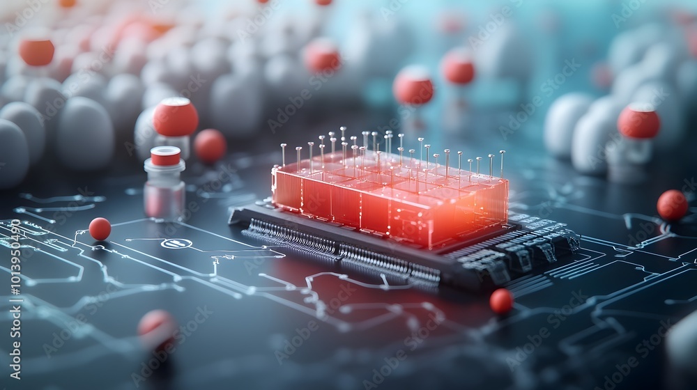 Poster flexible graphene based circuits with translucent and bendable electronic components futuristic tech