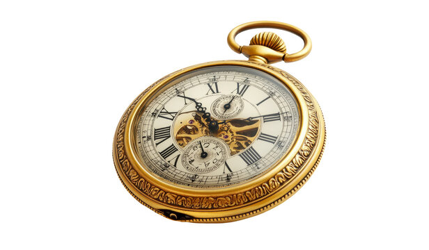 Vintage pocket watch with intricate mechanics