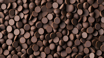 Chocolate Chips Background Overhead Shot