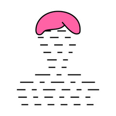 client digital portrait kyc line icon vector. client digital portrait kyc sign. isolated symbol illustration