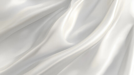 Obraz premium Minimalist White Fabric Texture with Elegant Soft Folds
