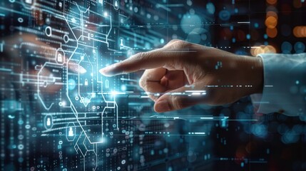 Businessman with global structure customer network technology, Customer Relationship Management