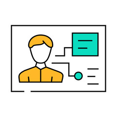 client analysis kyc line icon vector. client analysis kyc sign. isolated symbol illustration