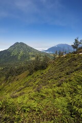 Obraz premium Kawah Ijen landscape, Ijen crater, Banyuwangi, East Java, Indonesia, Asia
