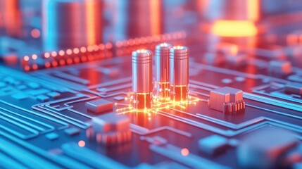 Nuclear fission process focusing on atomic interactions with nuclear fuel rods, highlighting energy transfer