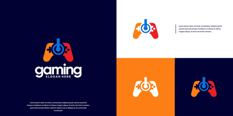 game controllers and headphones, business development, vector graphic illustration.