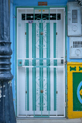 colorful entrance gate in Guatape, Colombia