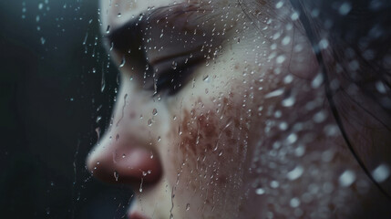 Fototapeta premium A guide to understanding sadness as a natural emotion, focusing on its role in human experience and emotional health.