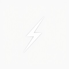 A stylized lightning bolt icon designed with a minimalist approach and a monochromatic color scheme