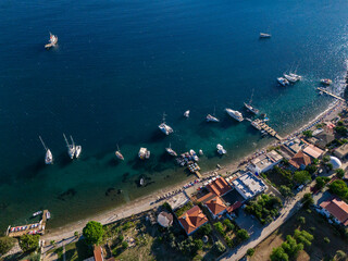 Mugla, Bodrum, Turkey. Cokertme Is a Beautiful Bay in the Mugla District of Turkey.