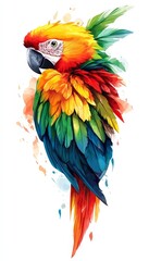 Obraz premium Vibrant Macaw Parrot with Colorful Feathers in a Tropical Paradise 