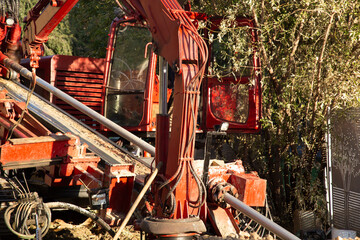 Installation of horizontal drilling.