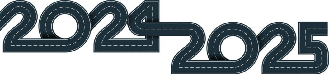 2024 joined with 2025 year in shape road